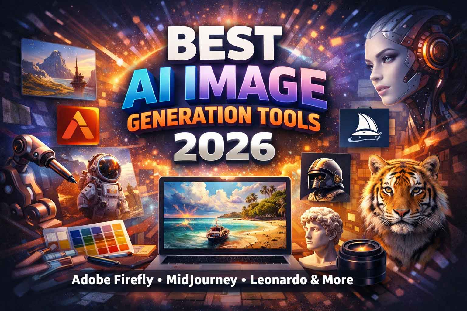 Best AI Image Generation Tools 2026: Adobe Firefly, MidJourney, Leonardo & More
